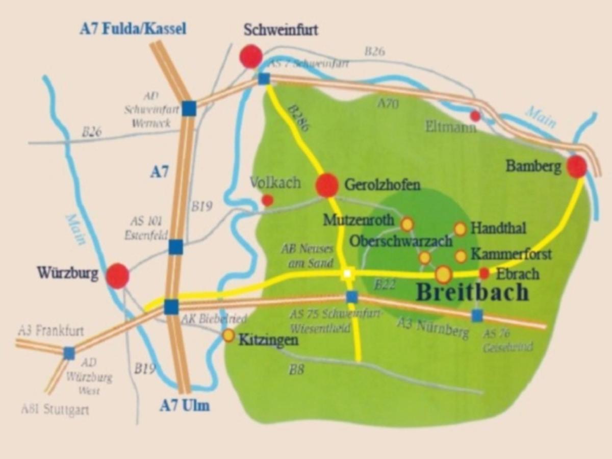 Pension Zur Traube 3 Sterne Oberschwarzach Esterno foto